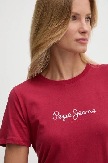 Bavlněné tričko Pepe Jeans FIORE červená barva, PL505951