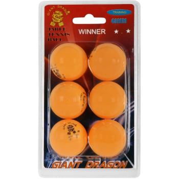 Giant Dragon ORG PI PO MICKY 6PCS Pingpong labda, narancssárga, méret