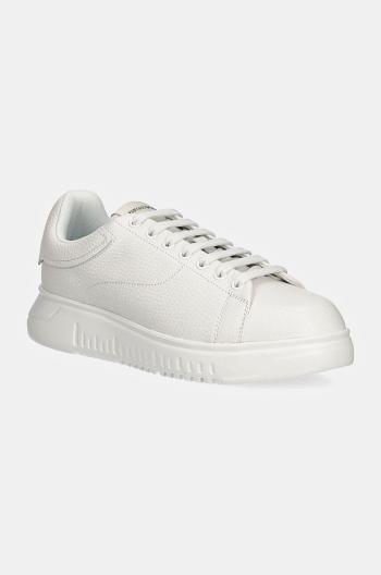 Kožené sneakers boty Emporio Armani bílá barva, X4X264 XF768 00001