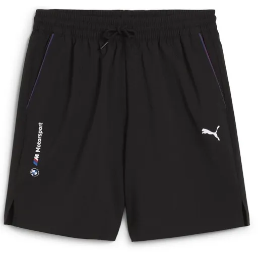 Puma BMW M MOTORSPORT ESSENTIALS+ WOVEN SHORTS 7" Pánské volnočasové šortky, černá, velikost