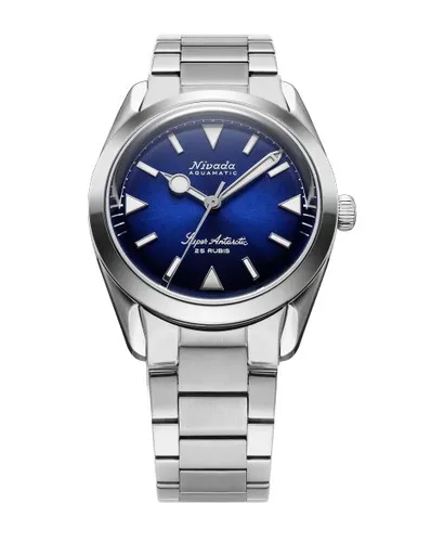 Nivada Grenchen Super Antarctic Blue - Bracelet Flat Link