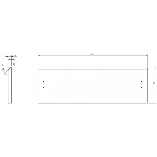 MEXEN Orio čelo pro koupelnovou skříňku 60 x 20, bílá lesk 91A10-0600-235-1-00