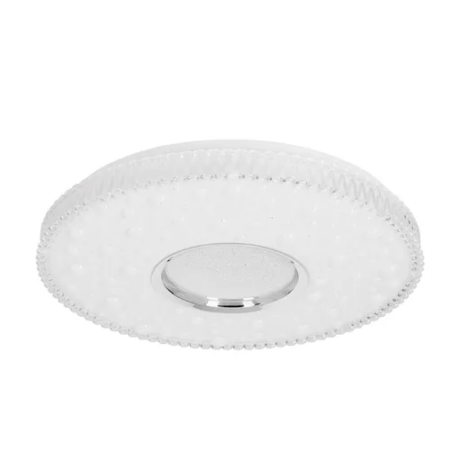 Stropní lampa BUBBLES, plafond 40cm, 24W LED, stínidlo 4000K, bílá+chrom