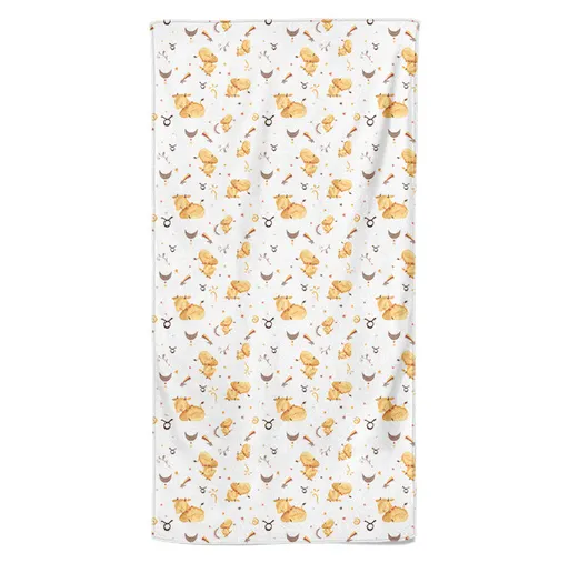 Osuška Znamení Watercolor Býk (21.4. - 21.5.) (Velikost osušky: 70x140cm)