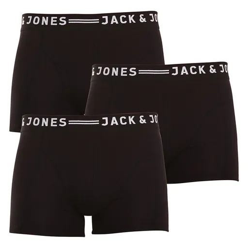 Jack and Jones 3PACK pánské boxerky černé (12081832 - black/black) L