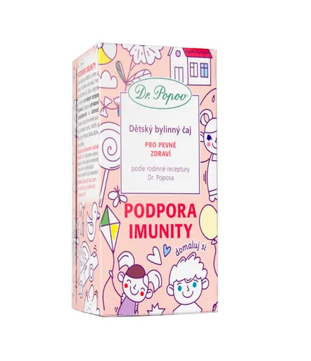 Dr. Popov Dětský bylinný čaj Podpora imunity 20x1,5 g