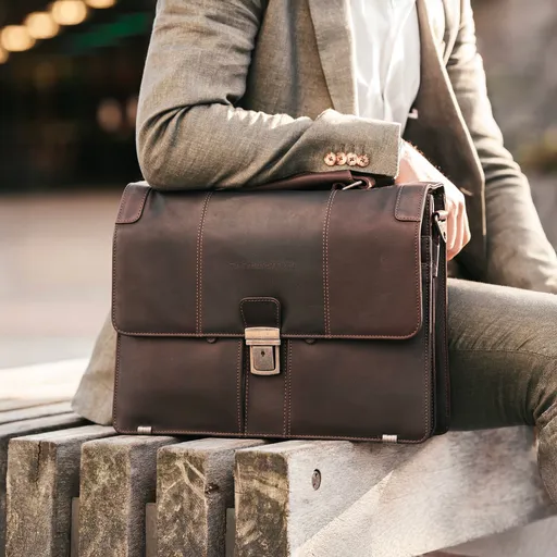 Pánská kožená aktovka The Chesterfield Brand Stutgart - hnědá