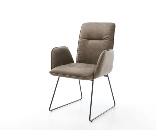 Jídelní židle Vinja-Flex taupe vintage tenká podnož černá