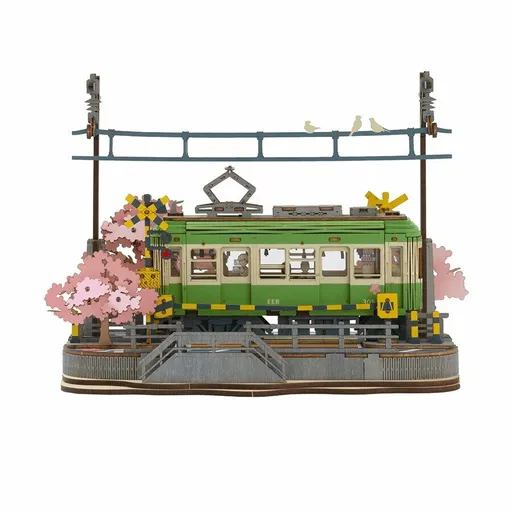 RoboTime 3D dřevěná skládačka Stanice se sakurami