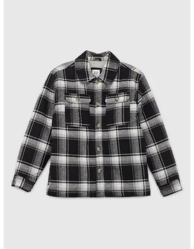 Dětská flanelová košilová bunda