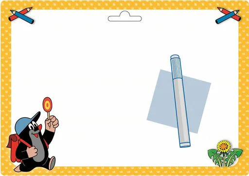 Krtek 2 - Stíratelná tabulka A4 - Zdeněk Miler