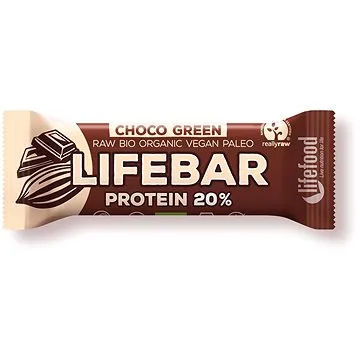 Lifefood Lifebar Protein RAW BIO 47 g, čokoláda se spirulinou (8594071484583)