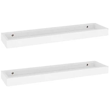 Shumee Nástěnné Loggia 2 ks bílé 60×15×4 cm MDF, 330213 (330213)