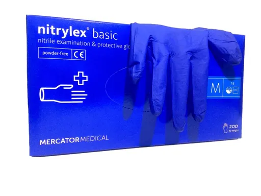 NITRYLEX BASIC - Nitrilové rukavice (bez pudru) tm. modré, 100 ks, XL