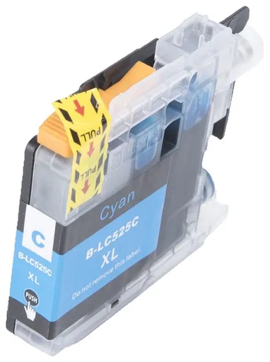 BROTHER LC-525-XL - kompatibilní cartridge, azurová, 1300 stran