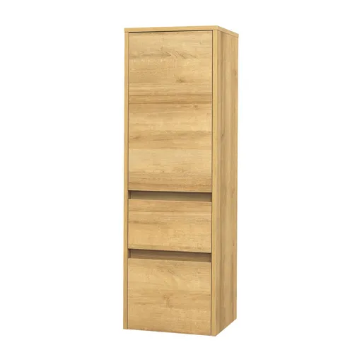 Mereo Opto koupelnová skříňka vysoká 125 cm, levé otevírání, dub Riviera CN924L