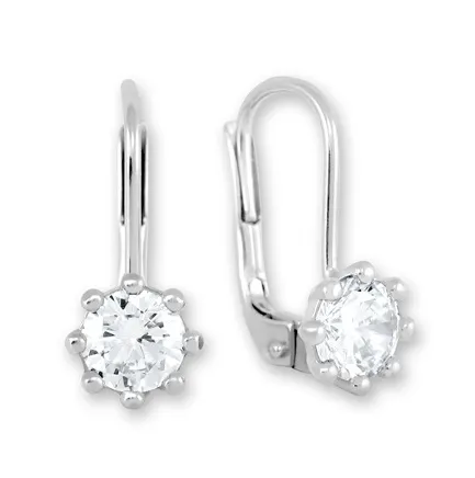 Soliter Náušnice z bílého zlata s krystaly 236 001 00771 07