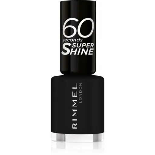 Rimmel 60 Seconds Super Shine lak na nehty odstín 900 Black 8 ml