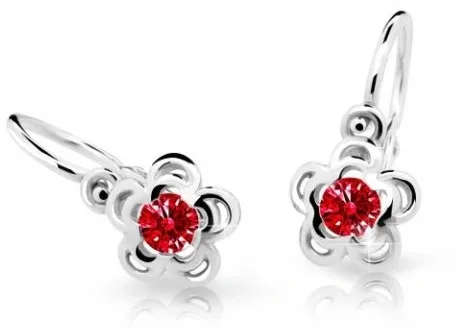 Cutie Jewellery Dětské náušnice z bílého zlata C2204-10-X-2 červená