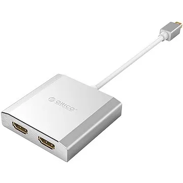 ORICO Mini DP 1.2 (M) to Dual HDMI (F) Adapter Silver (ORICO XD-MDF2H4-SV-BP)