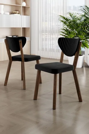 Sada židlí (6 kusů) Arfe - Black, Brown