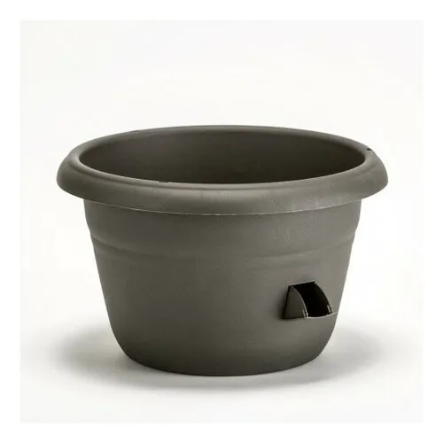 Samozavlažovací žardina Siesta, antracit, Plastia 25 cm, pr. 25 cm
