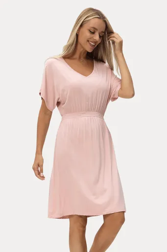 Dámská noční bambusová košilka GINEVRA S Růžová