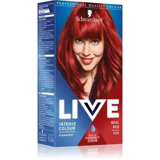 Schwarzkopf LIVE Intense Colour permanentní barva na vlasy odstín 035 Pravá červená 1 ks