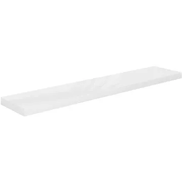 Shumee plovoucí nástěnná bílá vysoký lesk 120×23,5×3,8 cm MDF, 323757 (323757)