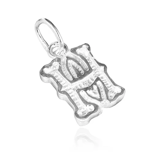 Stříbrný přívěsek 925 - písmeno H s dekorací