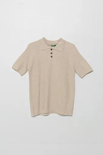 Dětské polo tričko ze lněné směsi United Colors of Benetton