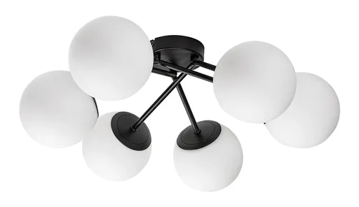 Rabalux Černé stropní svítidlo Meduza pro žárovku 6x E14 71294