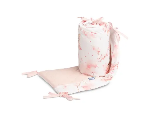 SENSILLO Mantinel do postýlky, mušelín, bavlna - Víla Ema, růžová bílá