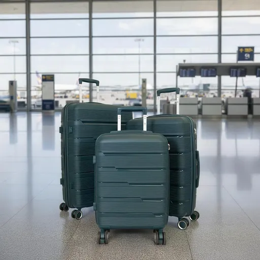 PM Euro-Trading Cestovní kufry Aruba, sada 3 ks, zelené