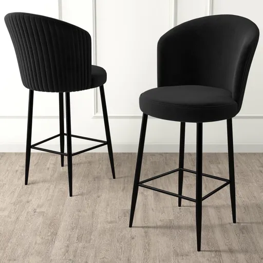 Bar Stool Set (2 Pieces) Alte - Black