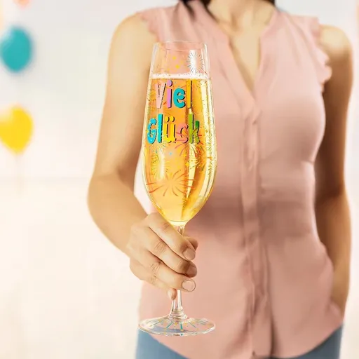 Weltbild XXL sklenice na sekt Hodně štěstí, 740 ml