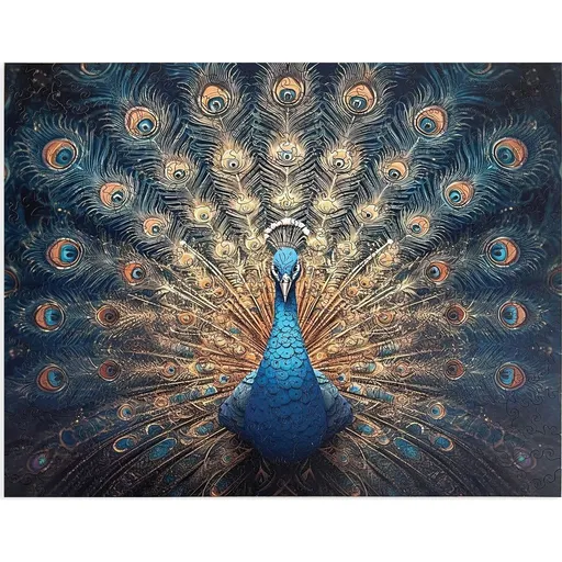 Epee Wooden puzzle Charming peacock A3