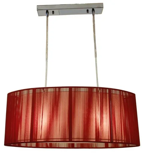 Stropní lampa Artemis 2X60W E27 červená