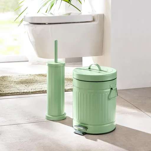 Die moderne Hausfrau Koupelnová sada Retro - odpadkový koš a WC štětka