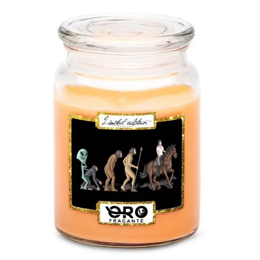 Svíčka Evoluce jezdectví (Vůně svíčky: Tropické ovoce)