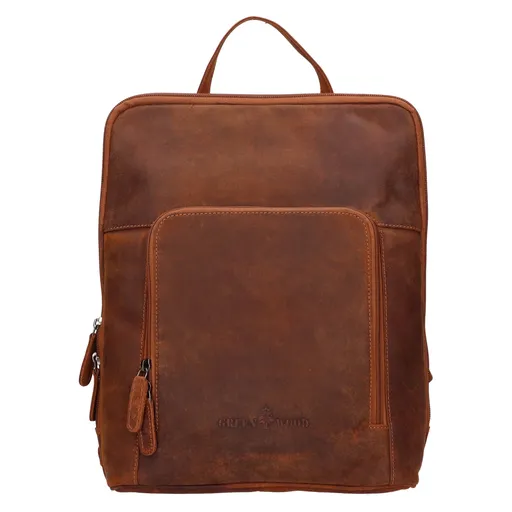 Vintage dámský kožený batoh Greenwood Paloma - světle hnědá