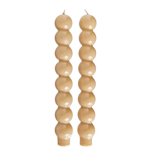 BUBBLES Sada svíček 2 ks 24 cm - béžová