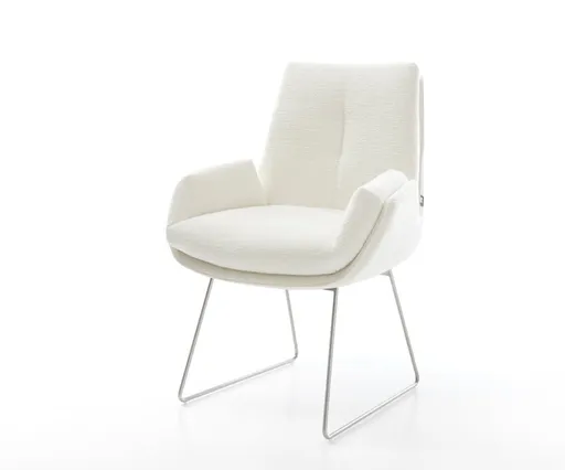 Jídelní židle Clea-Flex bouclé měkký béžová tenká podnož