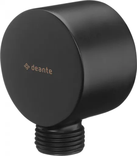 DEANTE Cascada černá Úhlová hadicová spojka, kulatá NAC_N54K