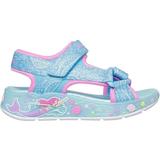 Skechers S LIGHTS - MERMAID DREAMS SAND Dívčí sandály, světle modrá, velikost