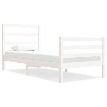 Rám postele bílý masivní borovice 90 × 190 cm Single, 3104972 (3104972)