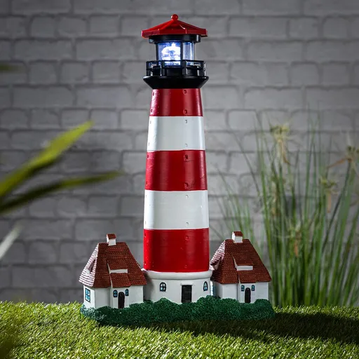 Haushalt international Solární dekorace Maják s rotujícím světlem
