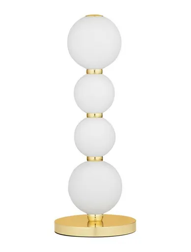 NOVA LUCE stolní lampa FLEA zlatá a opálové bílé skleněné stínidlo LED 11W 3000K 9695240