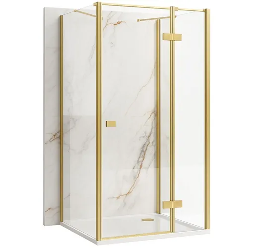 REA/S Sprchový kout Atlas 120x80 Brush Gold vpravo KPL-K4777