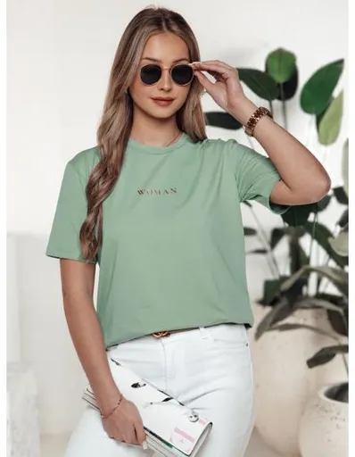 Dámské tričko WOMAN tyrkysová barva